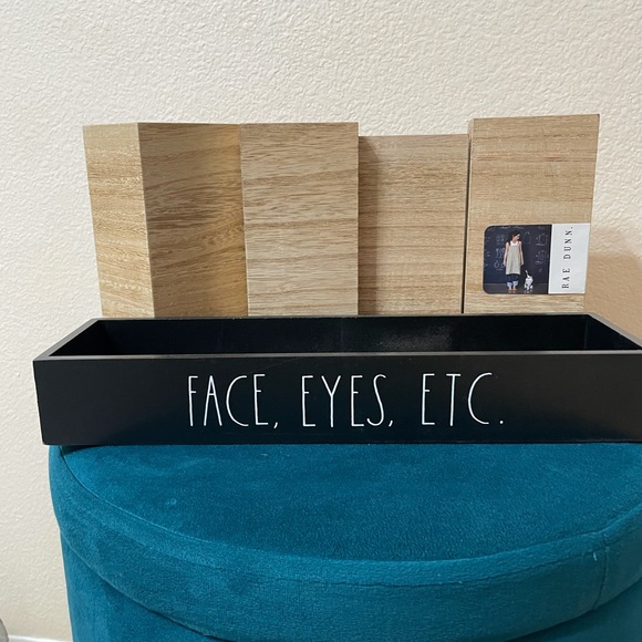 Brown 5 pcs set wooden make up organizer Rae Dunn - Picture 4 of 9